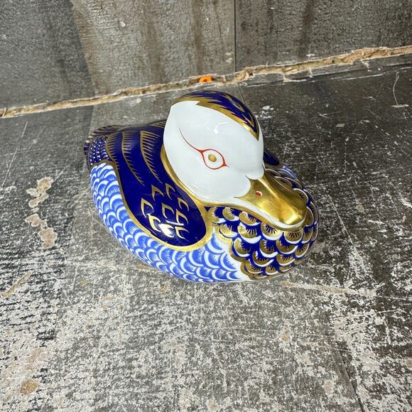 Royal Crown Derby English Bone China DUCK Paperweight Figurine - Picture 10 of 11